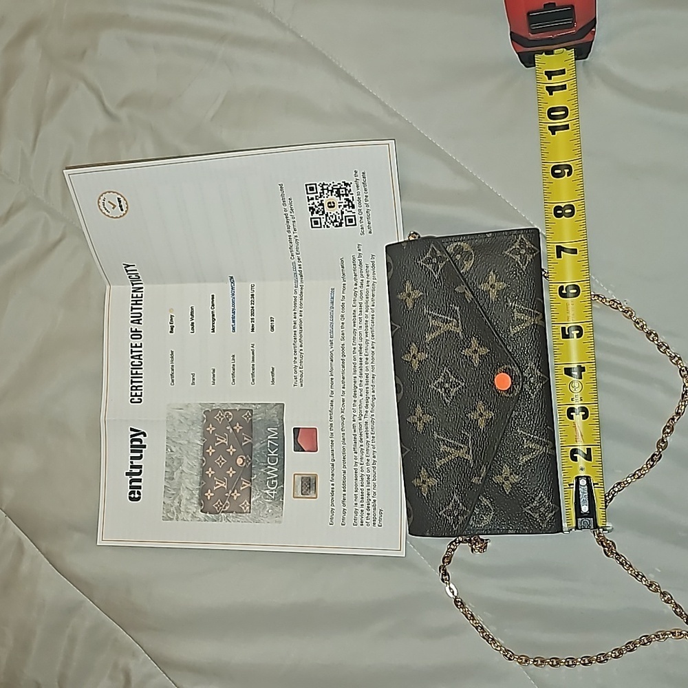 AUTHENTIC LOUIS VUITTON Orange Sunset Monogram Josephine Wallet - Picture 9 of 10